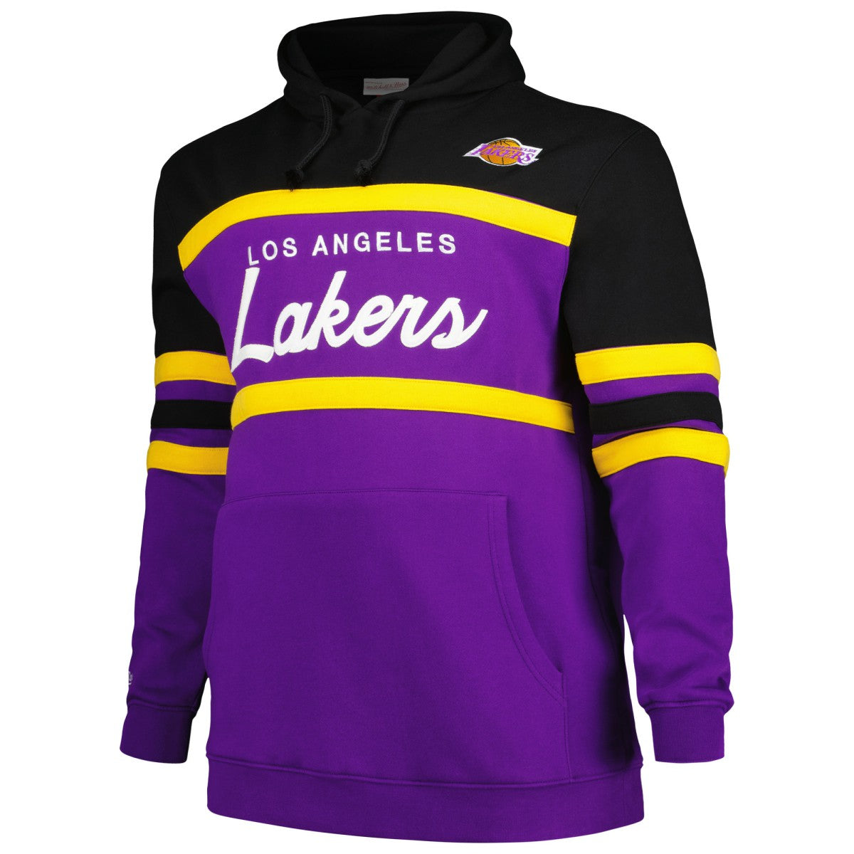 Los Angeles Lakers Big & Tall Hardwood Classics Head Coach Pullover Hoodie Black