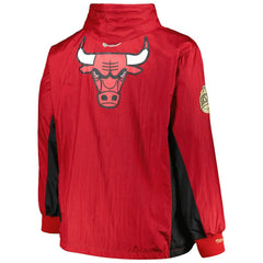 Chicago Bulls Big & Tall Hardwood Classics Team OG 2.0 Anorak Hoodie Quarter-Zip Windbreaker Jacket Red
