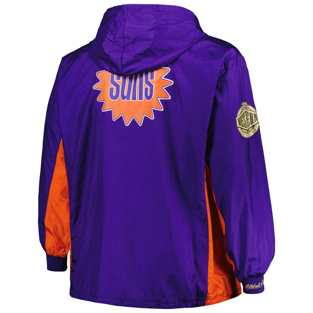 Phoenix Suns Big & Tall Hardwood Classics Team OG 2.0 Anorak Hoodie Quarter-Zip Windbreaker Jacket Purple