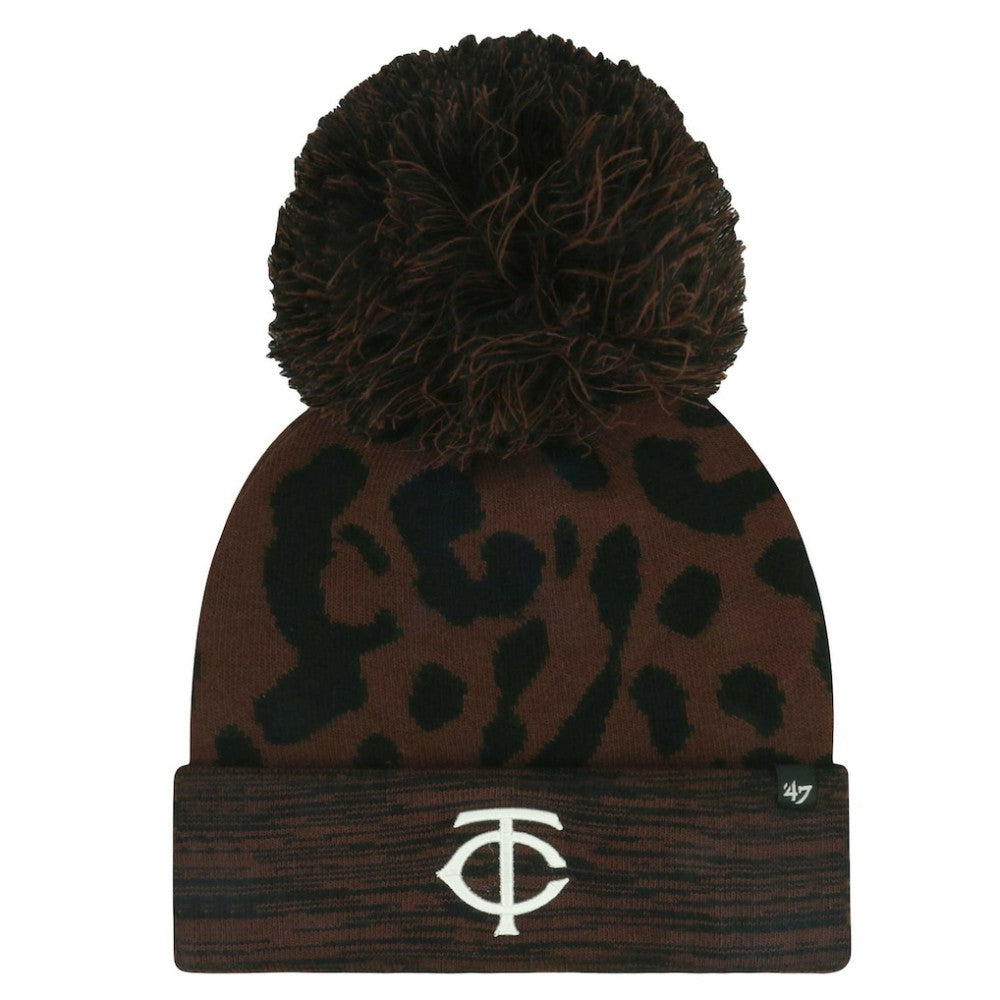 Minnesota Twins '47 Women's Rosette Cuffed Knit Hat with Pom - Brown Hats