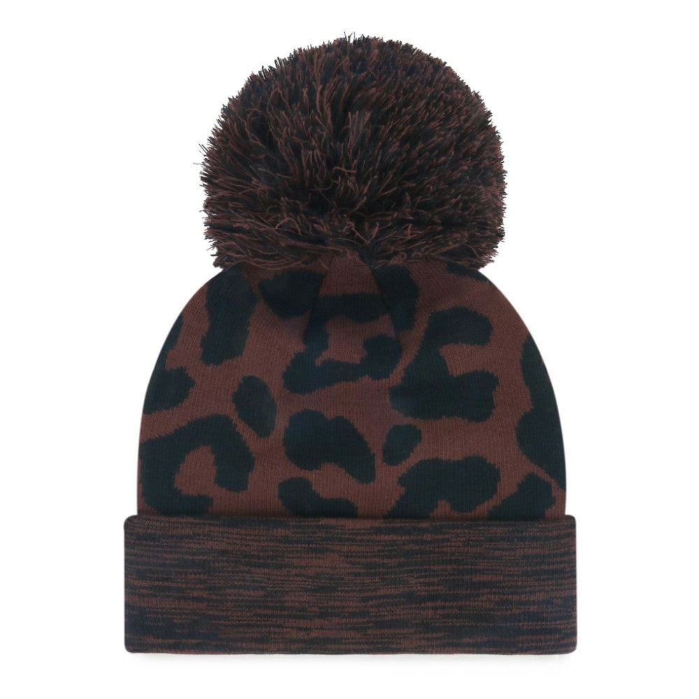 Texas Rangers '47 Women's Rosette Cuffed Knit Hat with Pom - Brown Hats