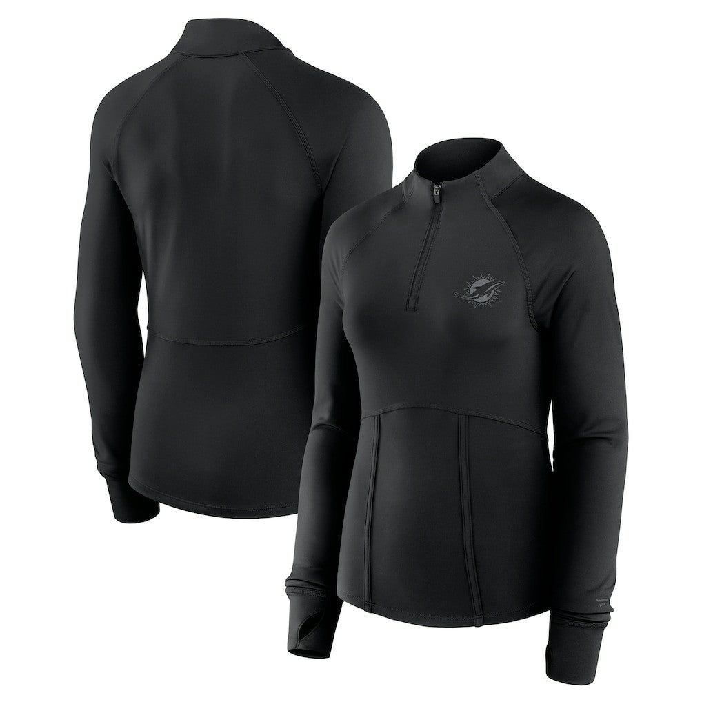 Miami Dolphins Women's Elements Quarter-Zip Jacket Black