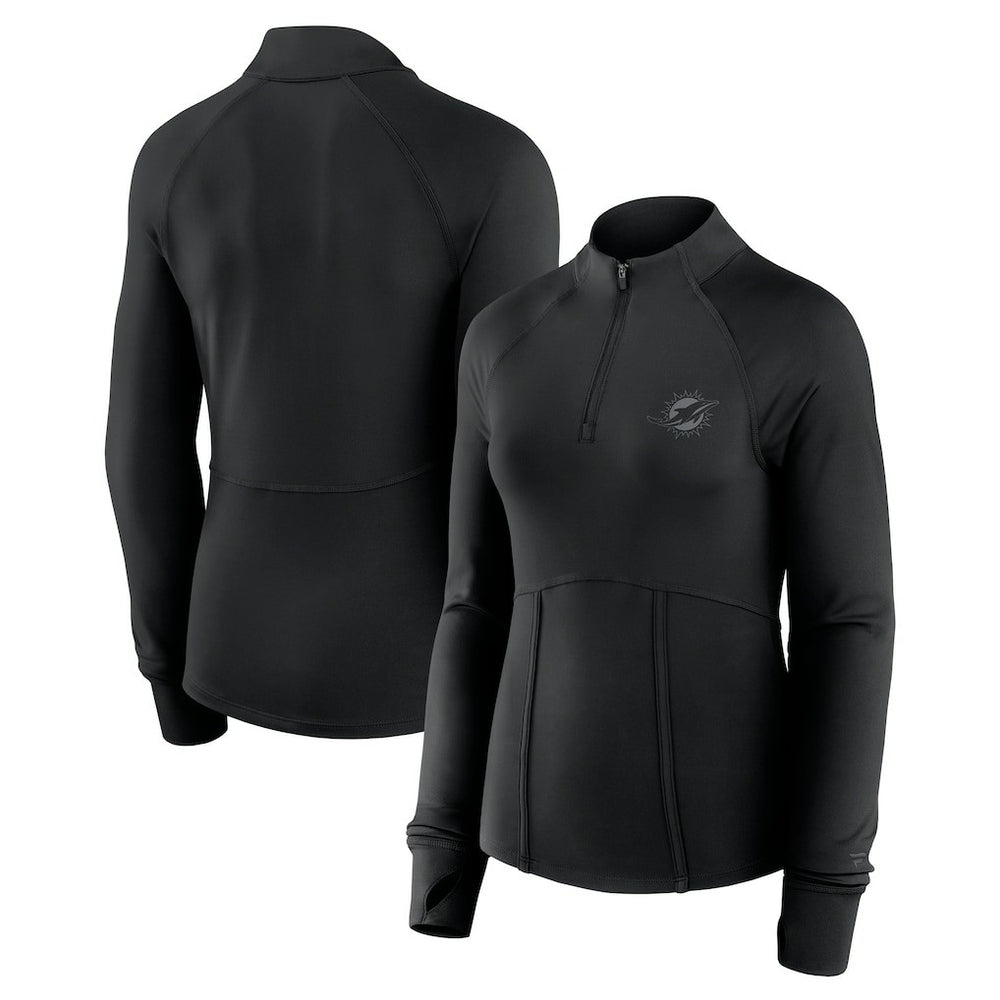 Miami Dolphins Women's Elements Quarter-Zip Jacket Black