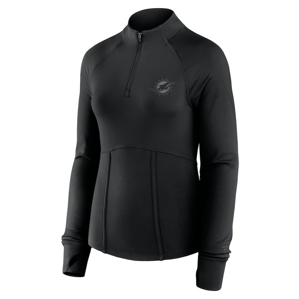 Miami Dolphins Women's Elements Quarter-Zip Jacket Black