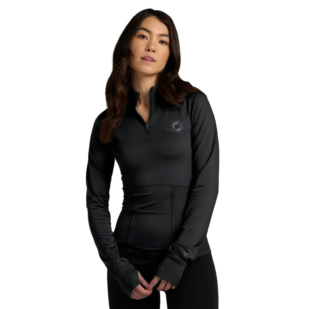 Miami Dolphins Women's Elements Quarter-Zip Jacket Black