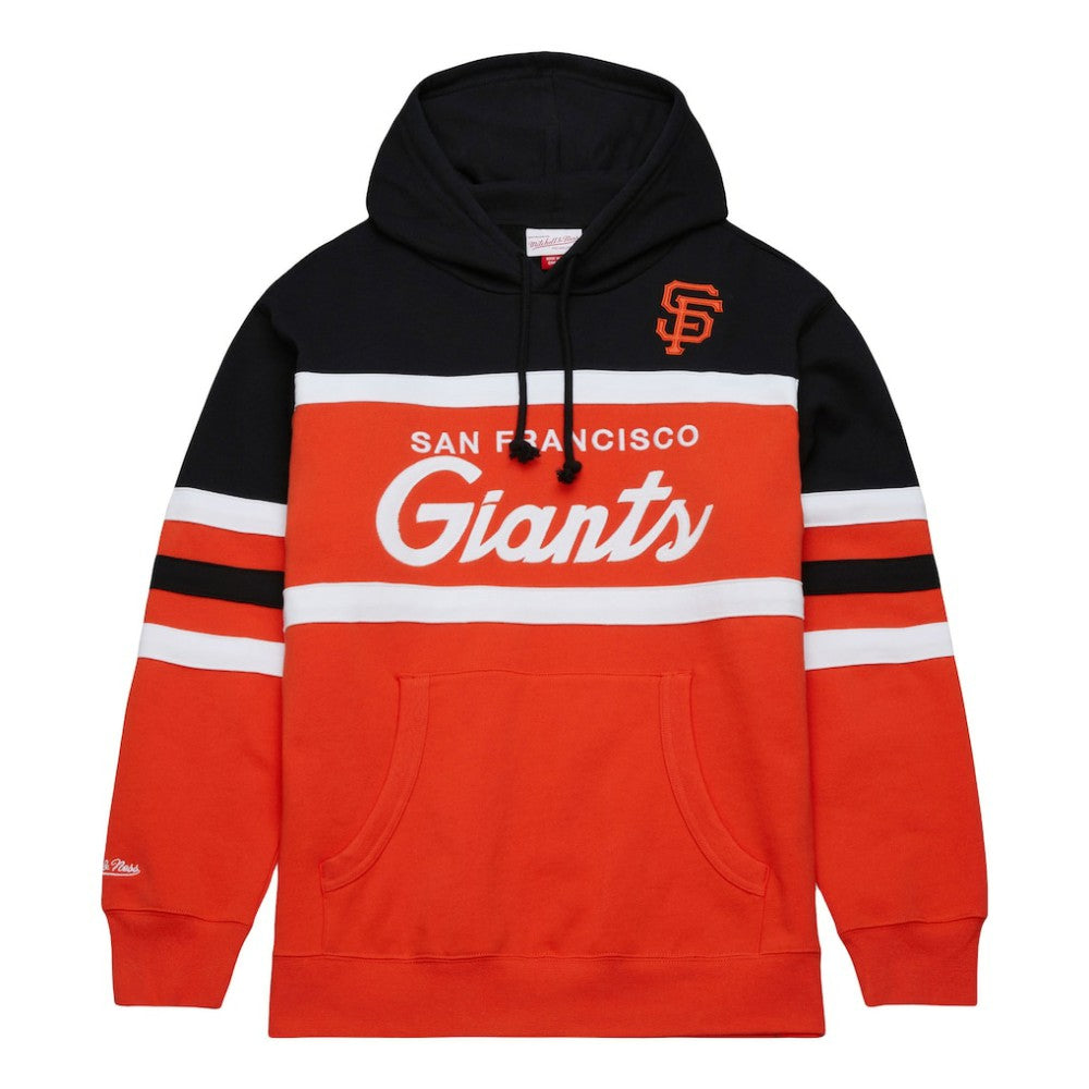 San Francisco Giants Mitchell & Ness Head Coach Pullover Hoodie - Orange/Black Hoodies