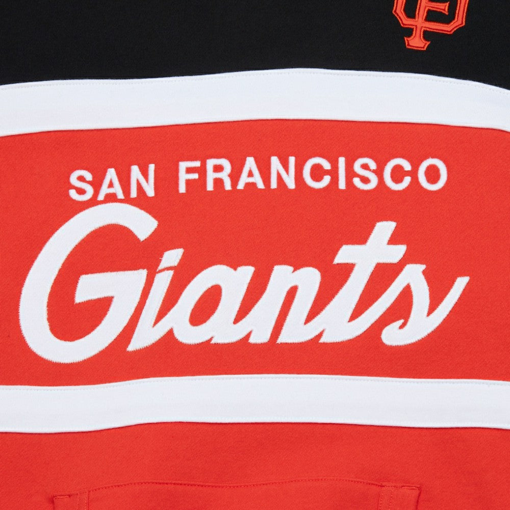 San Francisco Giants Mitchell & Ness Head Coach Pullover Hoodie - Orange/Black Hoodies