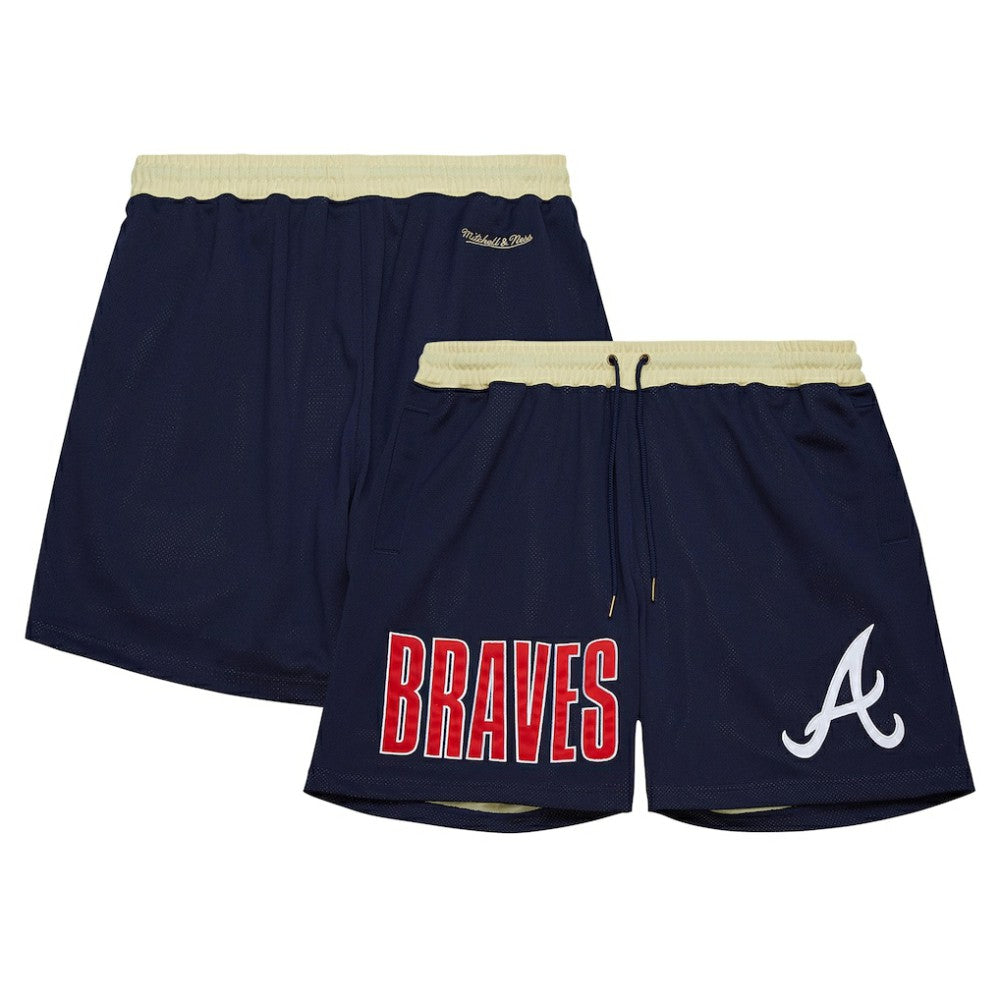 Atlanta Braves Mitchell & Ness OG 2.0 Fashion Shorts - Navy Shorts