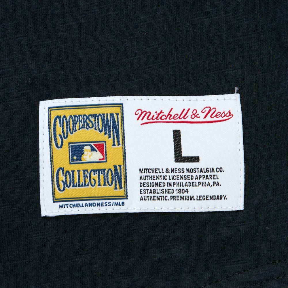 Baltimore Orioles Mitchell & Ness Cooperstown Collection Legendary Raglan Slub Henley 3/4-Sleeve T-Shirt - Black T-shirts