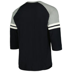 Chicago White Sox Mitchell & Ness Cooperstown Collection Legendary Raglan Slub Henley 3/4-Sleeve T-Shirt - Black T-shirts