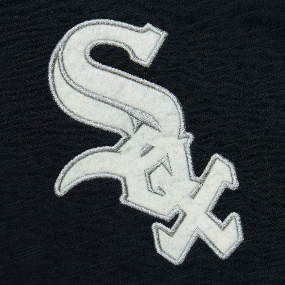 Chicago White Sox Mitchell & Ness Cooperstown Collection Legendary Raglan Slub Henley 3/4-Sleeve T-Shirt - Black T-shirts