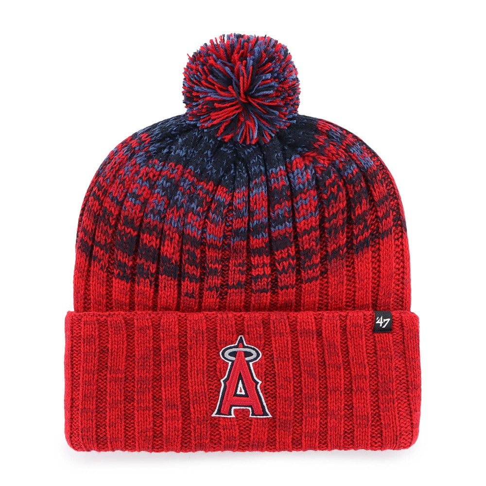 Los Angeles Angels '47 Youth Cascade Cuffed Knit Hat with Pom  - Red Hats