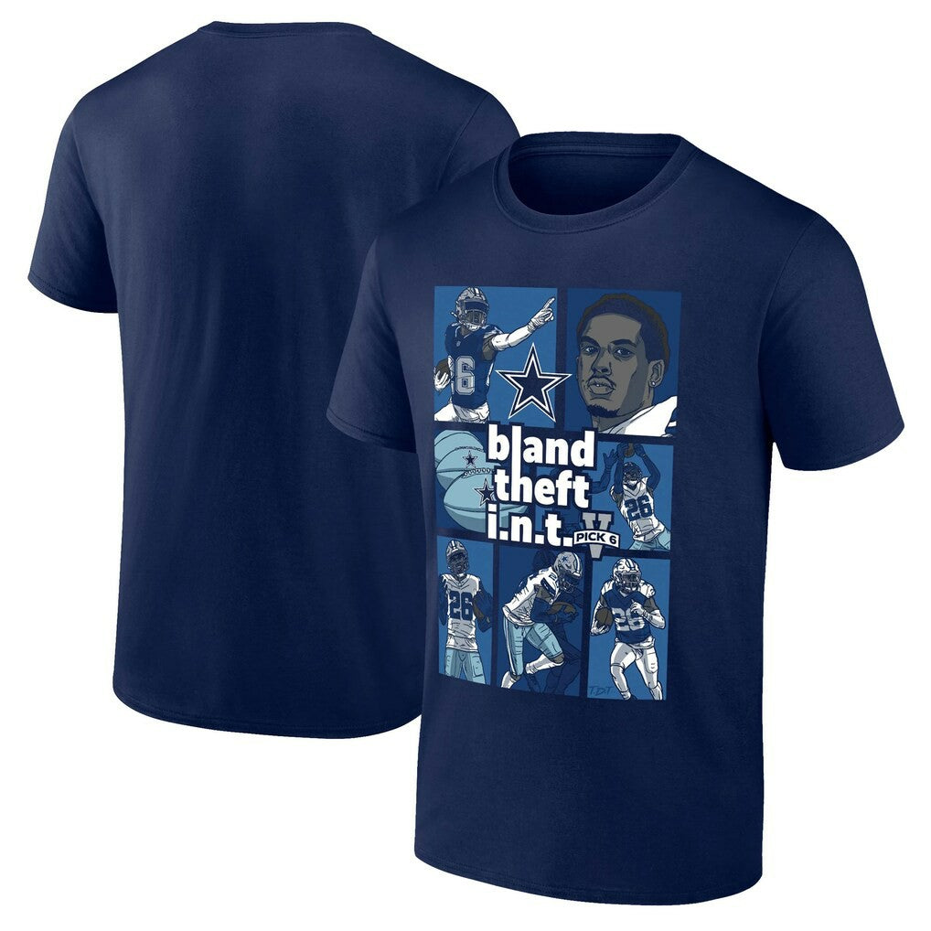 DaRon Bland Dallas Cowboys Pick Six T-Shirt Navy