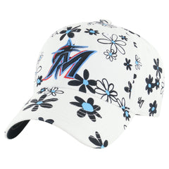 Miami Marlins '47 Girls Youth Daisy Delight Clean Up Adjustable Hat - White Hats