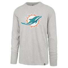 Miami Dolphins '47 Premier Franklin Long Sleeve T-Shirt Gray