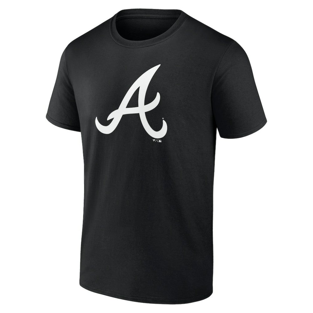 Atlanta Braves Monochrome Personalized Name & Number T-Shirt - Black T-shirts
