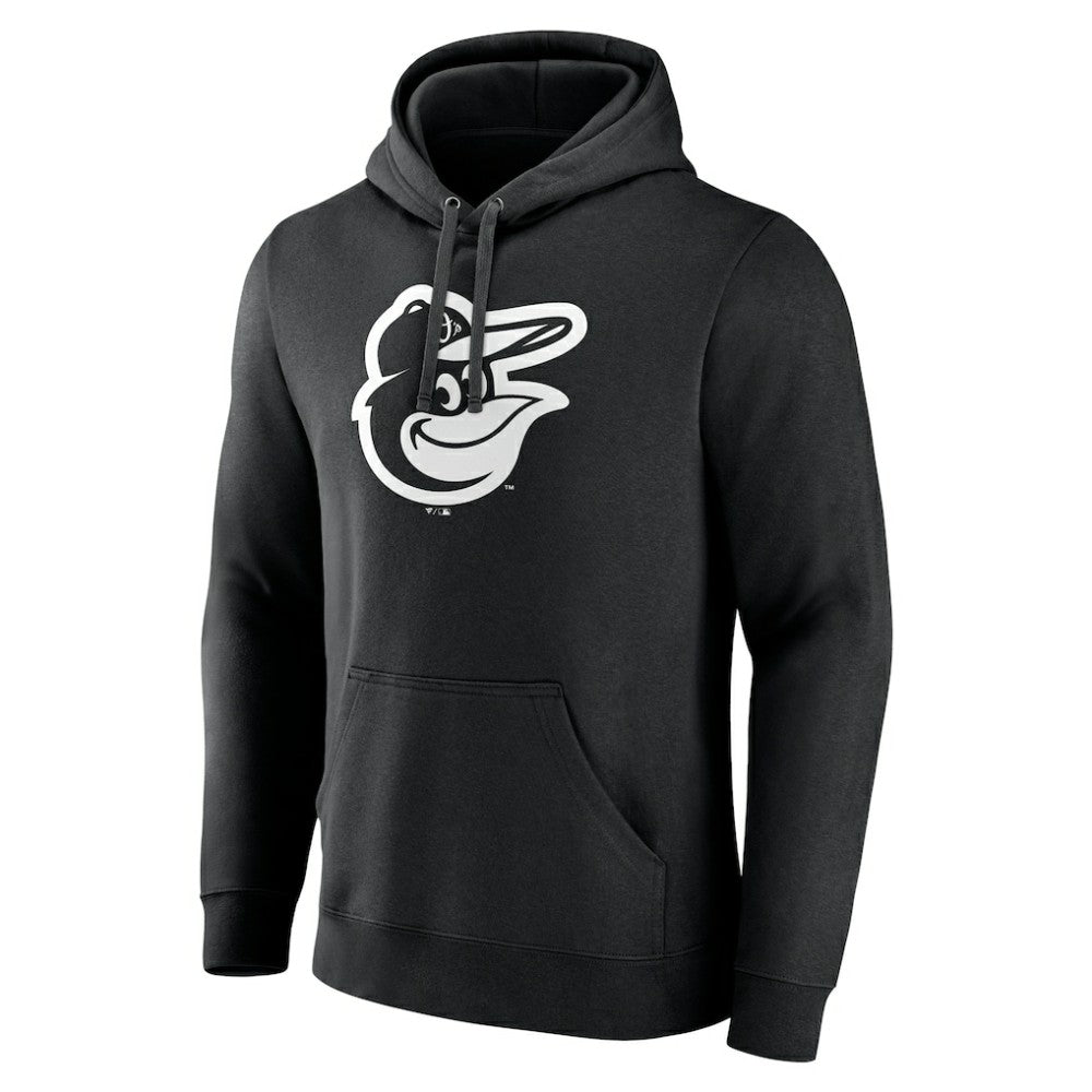 Baltimore Orioles Monochrome Personalized Name & Number Pullover Hoodie - Black Hoodies