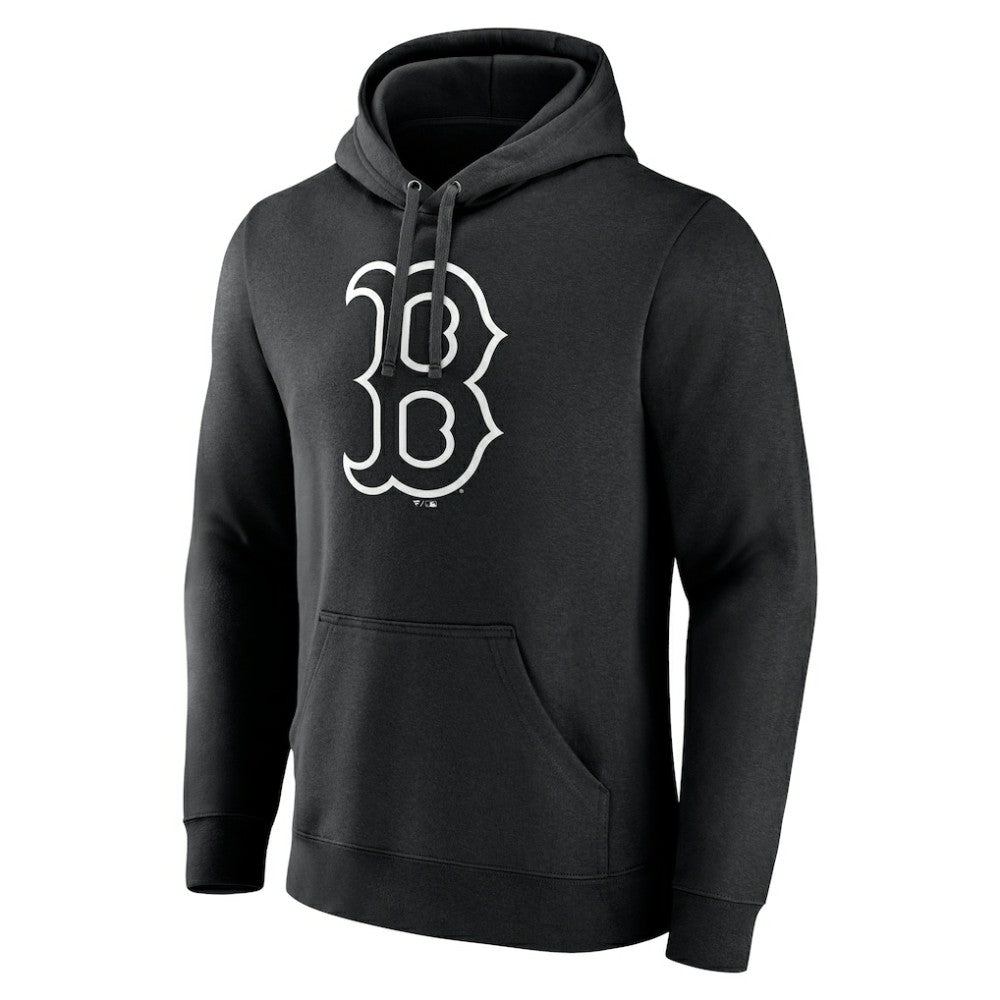 Boston Red Sox Monochrome Personalized Name & Number Pullover Hoodie - Black Hoodies
