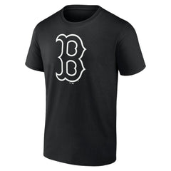 Boston Red Sox Monochrome Personalized Name & Number T-Shirt - Black T-shirts