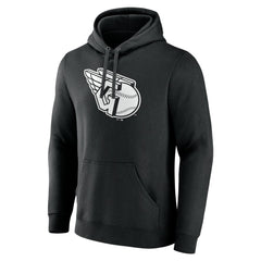 Cleveland Guardians Monochrome Personalized Name & Number Pullover Hoodie - Black Hoodies