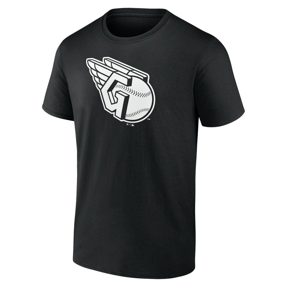 Cleveland Guardians Monochrome Personalized Name & Number T-Shirt - Black T-shirts