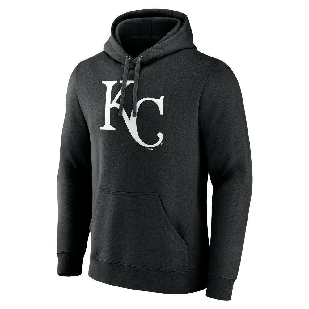 Kansas City Royals Monochrome Personalized Name & Number Pullover Hoodie - Black Hoodies