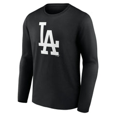 Los Angeles Dodgers Monochrome Personalized Name & Number Long Sleeve T-Shirt - Black T-shirts