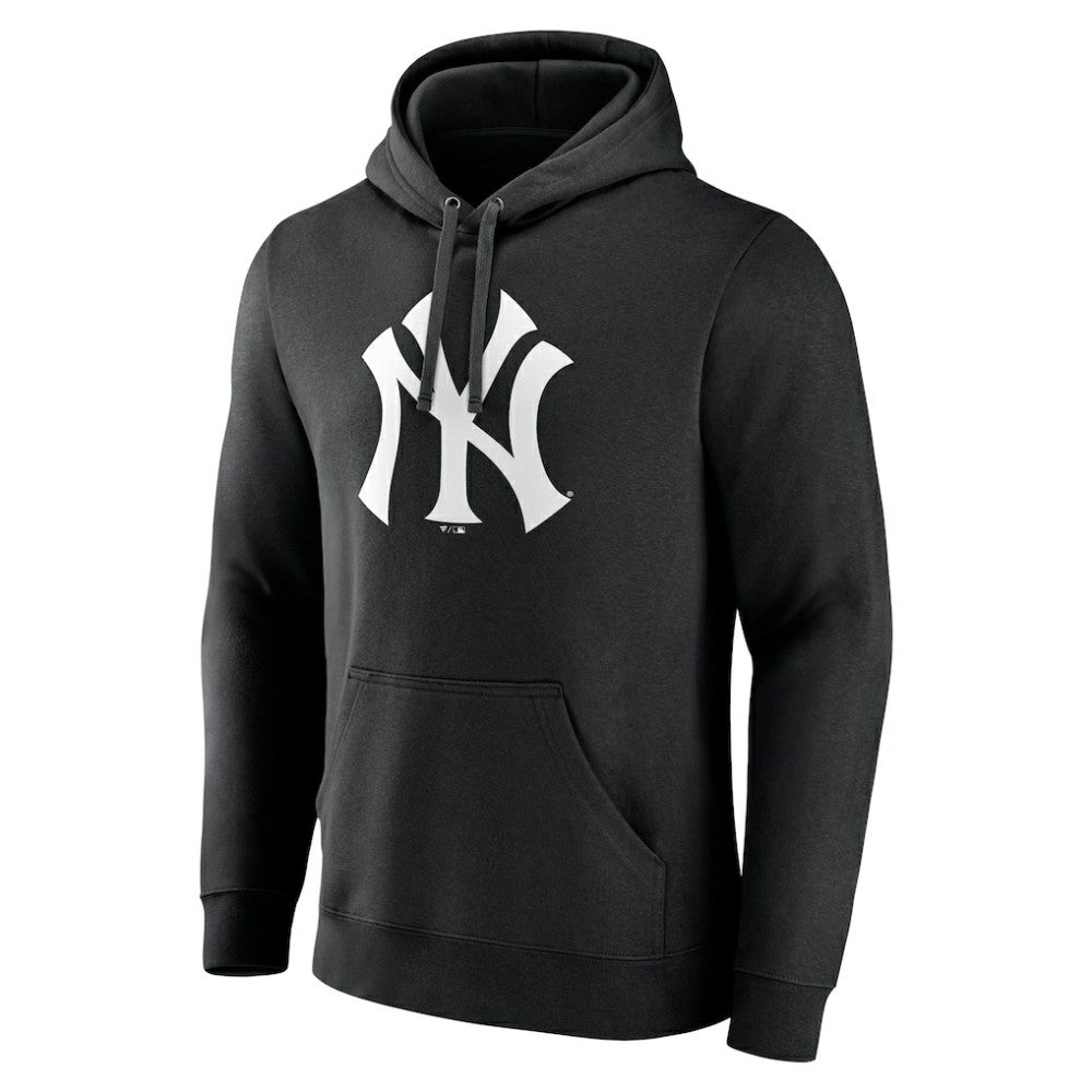 New York Yankees Monochrome Personalized Name & Number Pullover Hoodie - Black Hoodies