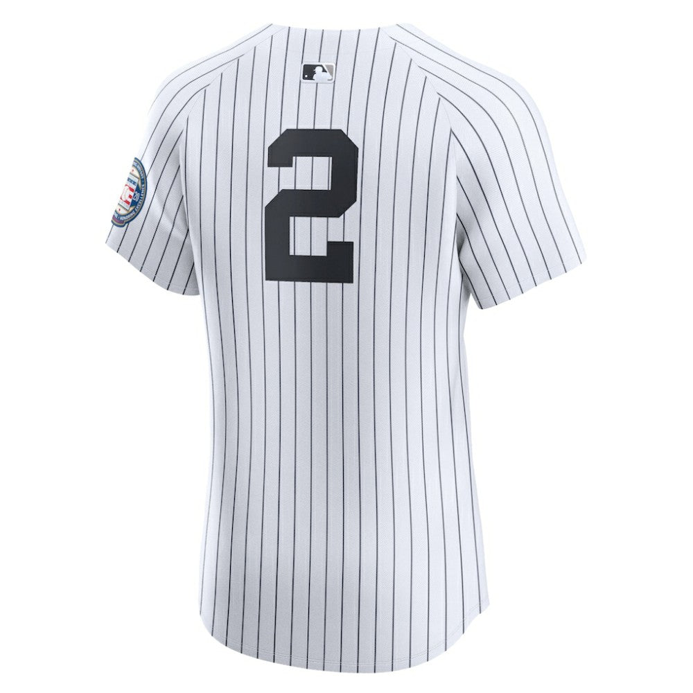 Derek Jeter New York Yankees Nike Home 2020 Hall of Fame Induction Patch Elite Player Jersey - White Jerseys