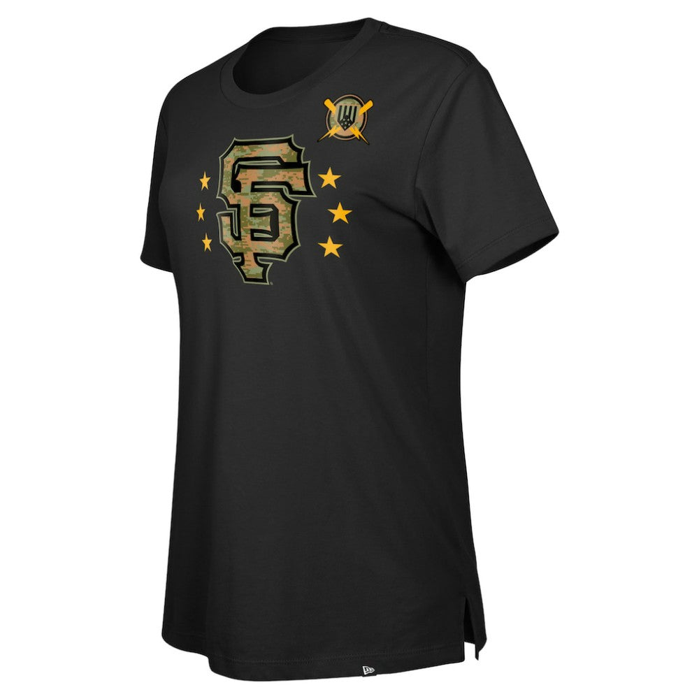San Francisco Giants New Era Women's Armed Forces Day T-Shirt - Black T-shirts
