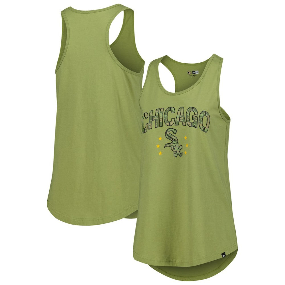 Chicago White Sox New Era Women's Armed Forces Day Tank Top - Olive Tanks