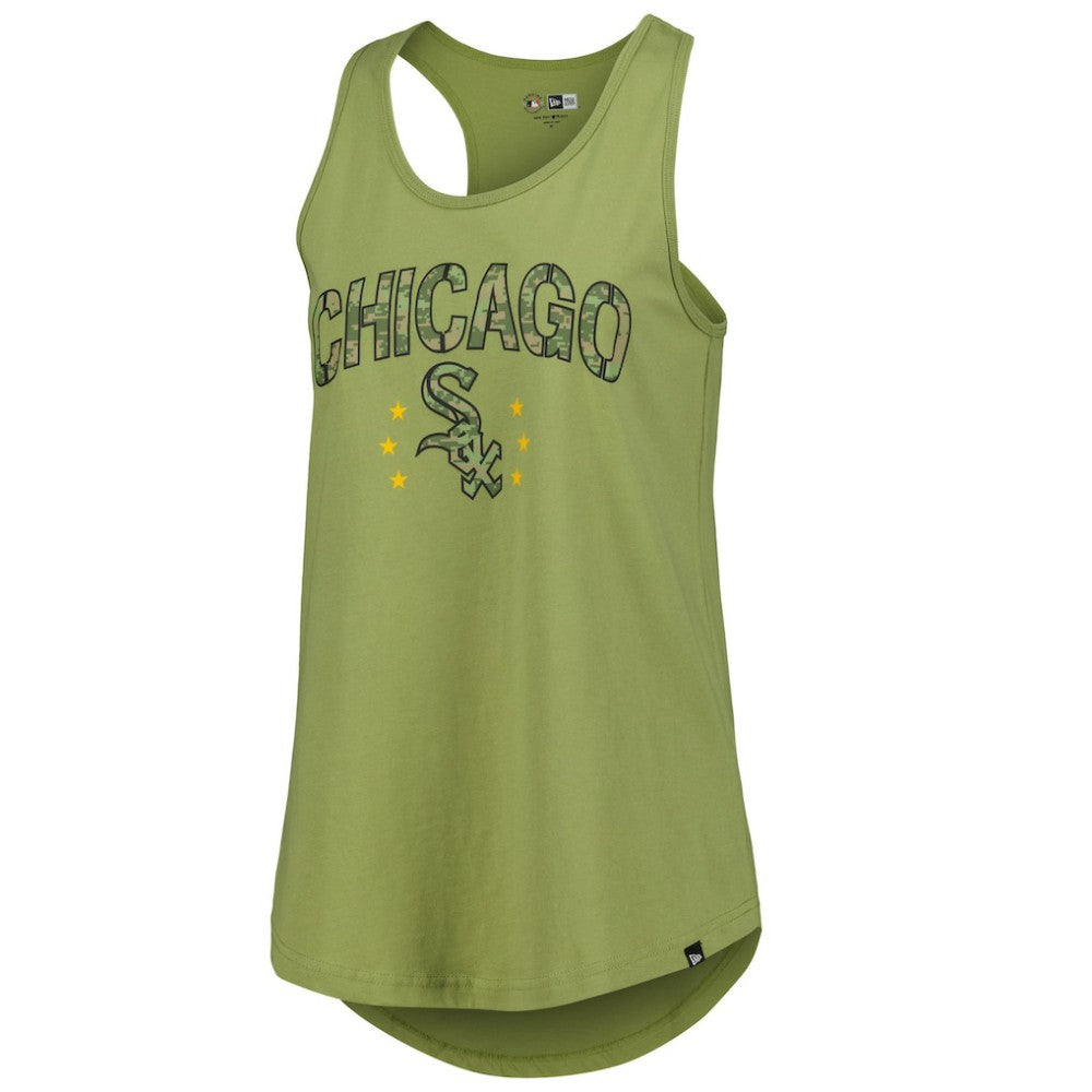 Chicago White Sox New Era Women's Armed Forces Day Tank Top - Olive Tanks