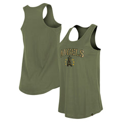 Los Angeles Angels New Era Women's Armed Forces Day Tank Top - Olive Tanks