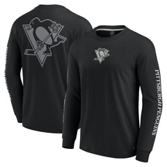 NHL Pittsburgh Penguins Fanatics Elements Strive Long Sleeve T-Shirt - Black