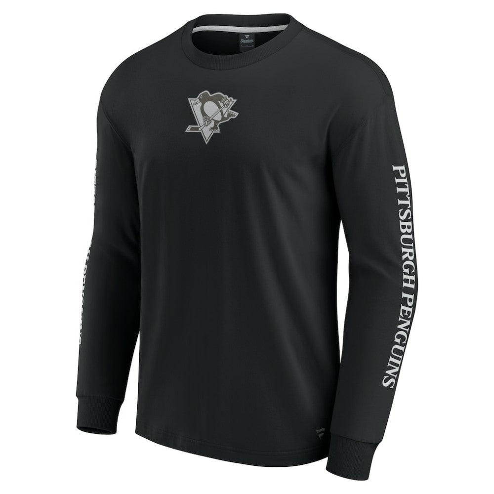 NHL Pittsburgh Penguins Fanatics Elements Strive Long Sleeve T-Shirt - Black
