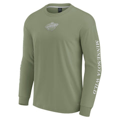 NHL Minnesota Wild Fanatics Elements Strive Long Sleeve T-Shirt - Olive