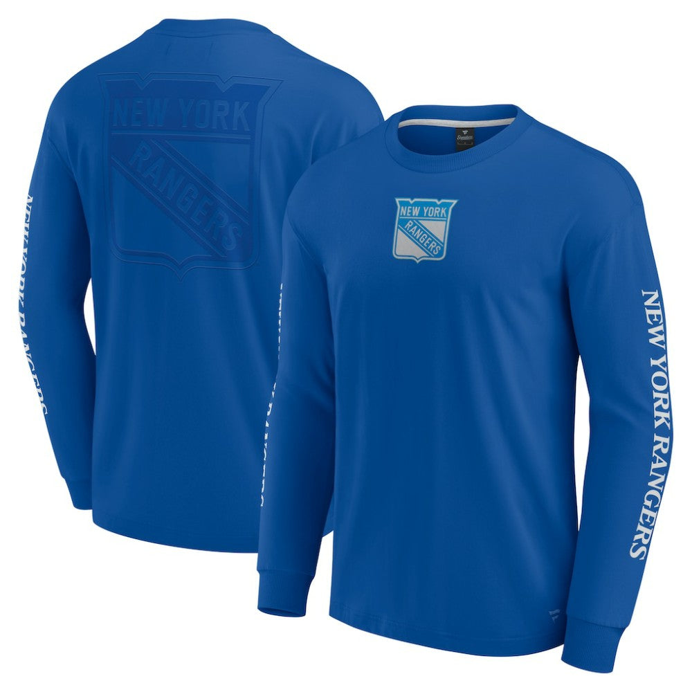 NHL New York Rangers Fanatics Elements Strive Long Sleeve T-Shirt - Blue