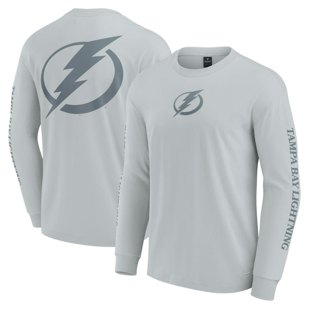 NHL Tampa Bay Lightning Fanatics Elements Strive Long Sleeve T-Shirt - Gray