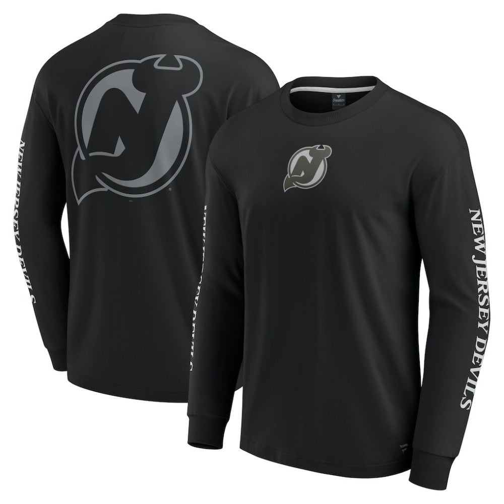 NHL New Jersey Devils Fanatics Elements Strive Long Sleeve T-Shirt - Black