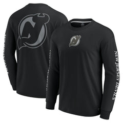 NHL New Jersey Devils Fanatics Elements Strive Long Sleeve T-Shirt - Black