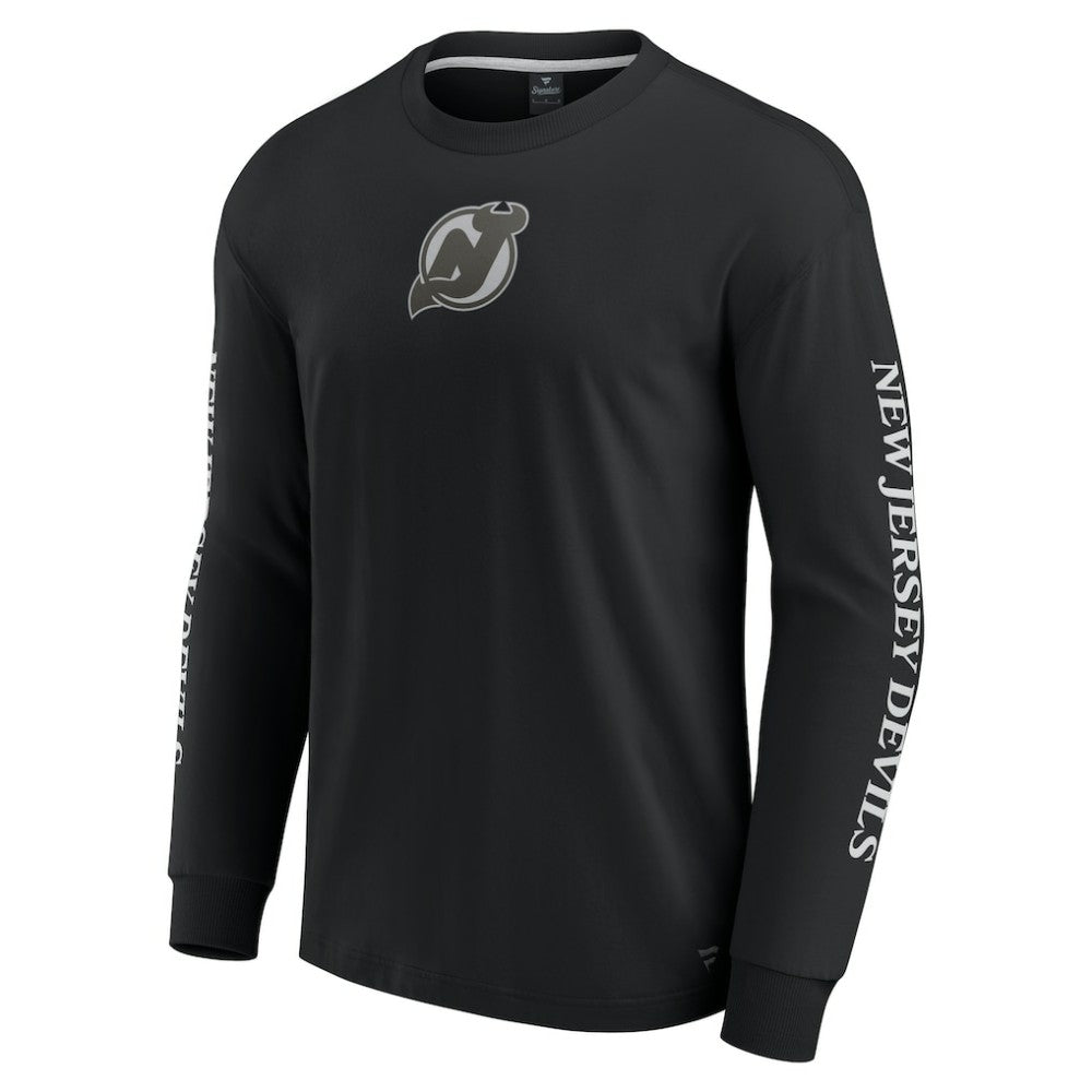 NHL New Jersey Devils Fanatics Elements Strive Long Sleeve T-Shirt - Black