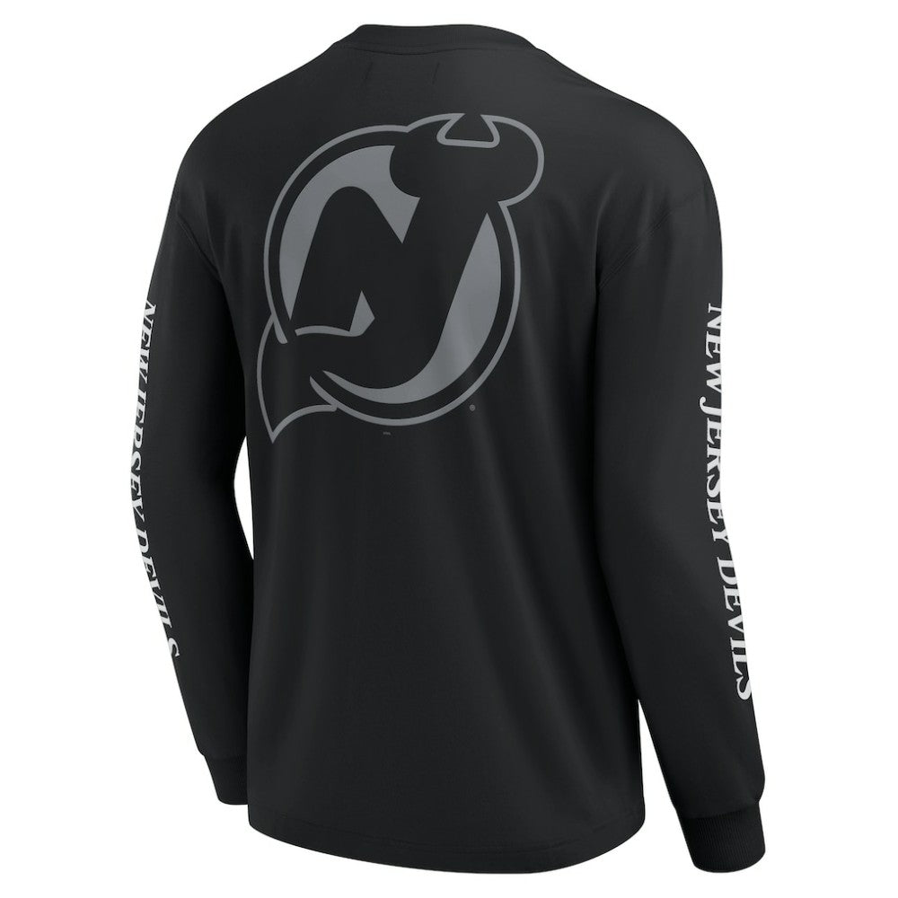 NHL New Jersey Devils Fanatics Elements Strive Long Sleeve T-Shirt - Black