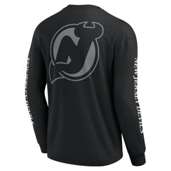 NHL New Jersey Devils Fanatics Elements Strive Long Sleeve T-Shirt - Black