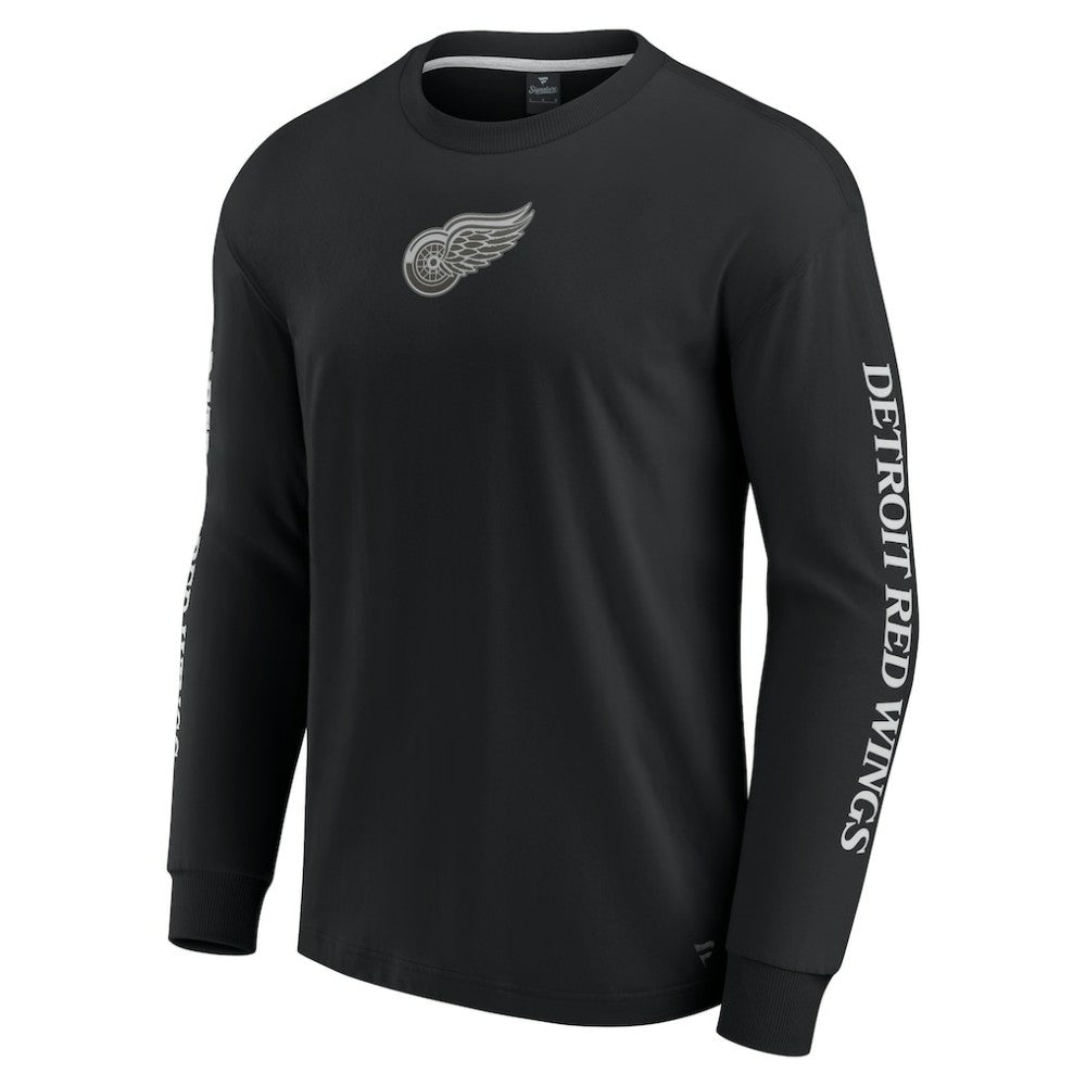 NHL Detroit Red Wings Fanatics Elements Strive Long Sleeve T-Shirt - Black