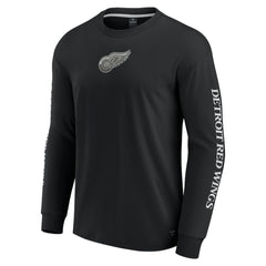 NHL Detroit Red Wings Fanatics Elements Strive Long Sleeve T-Shirt - Black