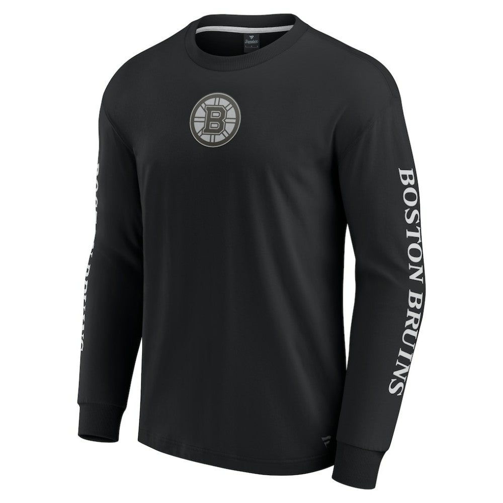 NHL Boston Bruins Fanatics Elements Strive Long Sleeve T-Shirt - Black