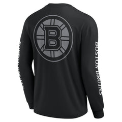 NHL Boston Bruins Fanatics Elements Strive Long Sleeve T-Shirt - Black