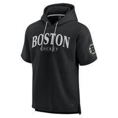 NHL Boston Bruins Fanatics Elements Ready Short Sleeve Pullover Hoodie - Black
