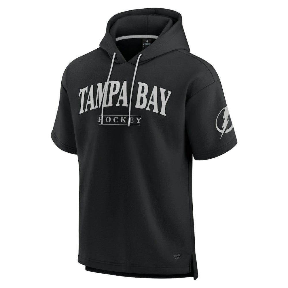 NHL Tampa Bay Lightning Fanatics Elements Ready Short Sleeve Pullover Hoodie - Black