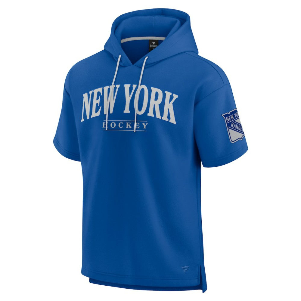 NHL New York Rangers Fanatics Elements Ready Short Sleeve Pullover Hoodie - Blue